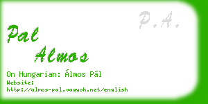 pal almos business card