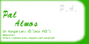 pal almos business card